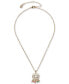 Фото #2 товара Lucky Brand gold-Tone Openwork Beaded Charm Pendant Necklace, 16" + 3" extender