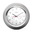 Фото #1 товара Цифровые настенные часы Mebus 19454 Круглые Серебряные Белые Пластиковые Современные Настенные Часы на батарейках