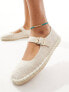 ASOS DESIGN Juliette mary jane espadrille in natural