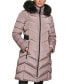 Фото #1 товара Women's Faux-Fur-Trim-Hooded Puffer Coat, Created for Macy's