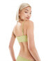 Фото #2 товара Monki mix and match underwire bikini top in light khaki green