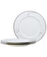 Platinum Wave Set of 4 Dinner Plates, Service For 4
