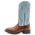 Ferrini Kai Embroidery Square Toe Cowboy Womens Blue, Brown Casual Boots 92593