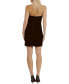 ფოტო #2 პროდუქტის Women's Lilah Embellished-Plunge-Neck Velour Mini Dress