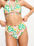 Фото #1 товара Vero Moda high waisted bikini bottoms in bright swirl print