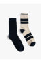 2'li Soket Çorap Seti Geometrik Baskılı