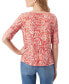 ფოტო #2 პროდუქტის Women's Alanis Boat Neck Elbow-Sleeve T-Shirt