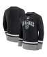 Фото #1 товара Men's Black Los Angeles Kings Back Pass Lace-Up Long Sleeve T-shirt