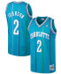 Фото #2 товара Men's Larry Johnson Teal Charlotte Hornets 1992-93 Hardwood Classics Swingman Jersey