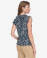 ფოტო #2 პროდუქტის Women's Ruffled V-Neck Sleeveless Top