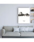 Michael Tompsett Madrid Spain Skyline Portrait II Canvas Art - 19.5" x 26"