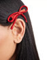 Kaiia bow hairclips in red