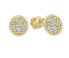 Glittering gold stud earrings 745 239 001 00622 0000000