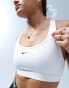 Фото #2 товара Nike Training Swoosh light support sports bra in white