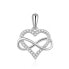 Фото #1 товара Romantic silver pendant with zircons Infinite love AGH542L