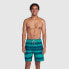 Speedo Men's 5.5" Striped Swim Shorts - Green S