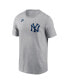 Фото #2 товара Men's Derek Jeter Heather Gray New York Yankees Fuse Name and Number T-shirt
