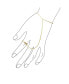 Фото #3 товара Hand Chain Dancer Slave Bracelet For Women And Ring Gold Plated .925 Sterling Silver Adjustable