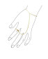 ფოტო #4 პროდუქტის Hand Chain Dancer Slave Bracelet For Women And Ring Gold Plated Sterling Silver Adjustable