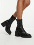 ASOS DESIGN Wide Fit Radiate mid-heel boots in black