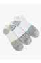 Фото #1 товара 3'lü Patik Çorap Seti Çok Renkli Şerit Desenli