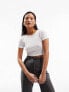Фото #4 товара ASOS DESIGN Petite fitted crop t-shirt in white