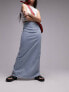 Фото #1 товара Topshop denim comfort stretch maxi skirt in bleach