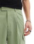 ASOS DESIGN smart cargo shorts in khaki Зеленый, W30 - фото #2