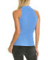 Фото #2 товара Autumn Cashmere Ribbed Polo Halter Sweater Women's Blue S