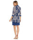 Фото #2 товара Petite Lace-Print Mesh Jacket and Contrast-Trim Sleeveless Dress