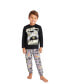 ფოტო #1 პროდუქტის Toddler|Child Boys 2-Piece Pajama Set Kids Sleepwear, Long Sleeve Top and Long Cuffed Pants PJ Set