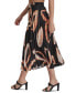 Фото #3 товара Women's Printed Pleated Crossover Pull-On Midi Skirt