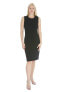 Marina 157859 Women's Sleeveless Crepe Dress Bodycon Crew Neck Black Sz. 10