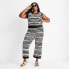 Фото #2 товара Women's Striped Scallop Edge Ankle Pants - Future Collective with Jenny K.