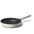 SMEG 26cm Frying Pan Cream CKFF2601CRM - Round - All-purpose pan - Black - Cream - Stainless steel - PTFE - 250 °C - Aluminium - Stainless steel