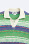 Striped knit polo shirt - limited edition