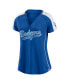 Women's Royal and White Los Angeles Dodgers True Classic League Diva Pinstripe Raglan V-Neck T-shirt