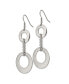 ფოტო #2 პროდუქტის Stainless Steel Polished Circles Dangle Shepherd Hook Earrings