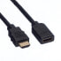 VALUE HDMI High Speed Cable + Ethernet - M/F 2 m - 2 m - HDMI Type A (Standard) - HDMI Type A (Standard) - Black