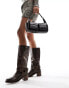 Фото #2 товара Bronx New Camperos biker boots in brown leather