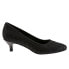 Фото #1 товара Trotters Kiera T1805-071 Womens Black Leather Slip On Pumps Heels Shoes