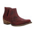 Roper Ava Paisley Embossed Snip Toe Cowboy Booties Womens Red Casual Boots 09-02