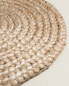 Oval jute doormat