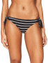 Фото #1 товара Seafolly 166818 Womens Tie Side Hipster Bikini Bottom Inka Stripe Black Size 2