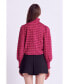 ფოტო #3 პროდუქტის Women's Tiered Jersey Top Mock Neck Blouse