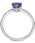 ფოტო #3 პროდუქტის EFFY® Tanzanite (5/8 ct. t.w.) & Diamond (1/10 ct. t.w.) Heart Ring in Sterling Silver