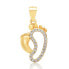 Gold-plated sterling silver pendant with zircons Imprints P0001540