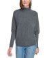 Фото #1 товара Petite Raglan Long-Sleeve Funnel-Neck Sweater