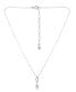 ფოტო #1 პროდუქტის White Cultured Pearl and Pave Cubic Zirconia Pendant Necklace