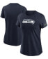 ფოტო #1 პროდუქტის Women's College Navy Seattle Seahawks Logo Essential T-shirt